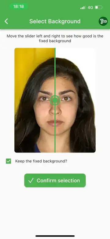 7ID App: Singapur Visa Photo Background Editor