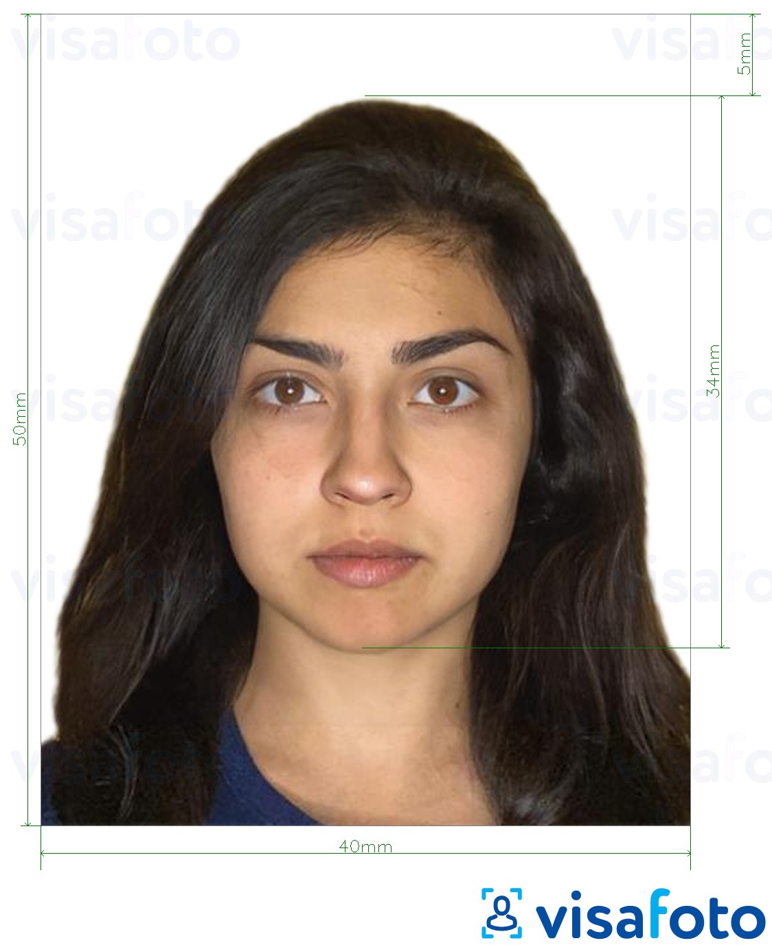 ფოტოს მაგალითი ბოლივიის პასპორტი 4x5 სმ -სთვის ზუსტი ზომის სპეციფიკაციით